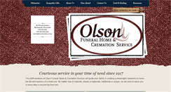 Desktop Screenshot of olsonfuneral.com