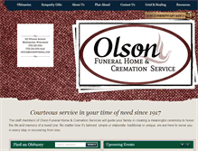 Tablet Screenshot of olsonfuneral.com